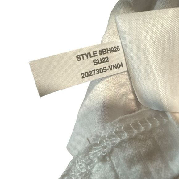 J. Crew J Crew Seersucker Smocked White Puff Sleeve Top - Picture 5 of 6